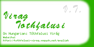 virag tothfalusi business card